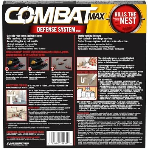 Combat Max Defense System Roach Killing Baits & Gel | 12 Count (0.4 Oz Gel) thumbnail 6