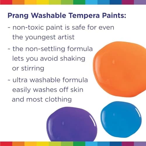 Prang Washable Tempera Paint, Turquoise, 16 Fl Oz. | Vibrant, Non-Toxic & Washable for Kids & Art thumbnail 4