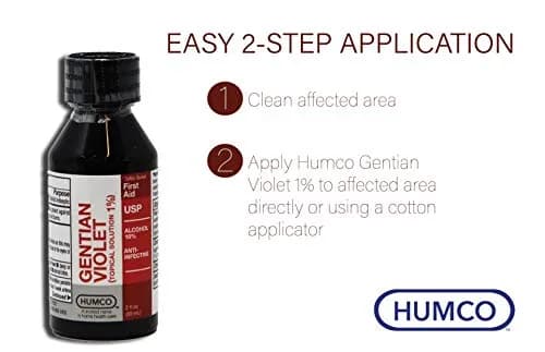 Humco Gentian Violet Topical Solution 1% Liquid 2 Fl Oz (59 ml) | Antiseptic for Minor Cuts & Fungal Infections thumbnail 4