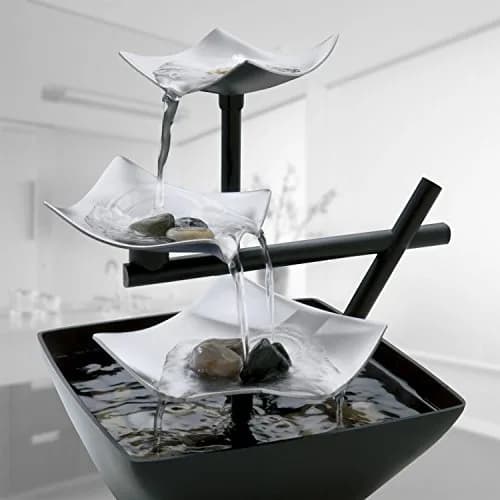 Homedics Silver Springs Relaxation Fountain 20.7 cm (8.25” Tall) | Zen Feel with Natural River Rocks thumbnail 2