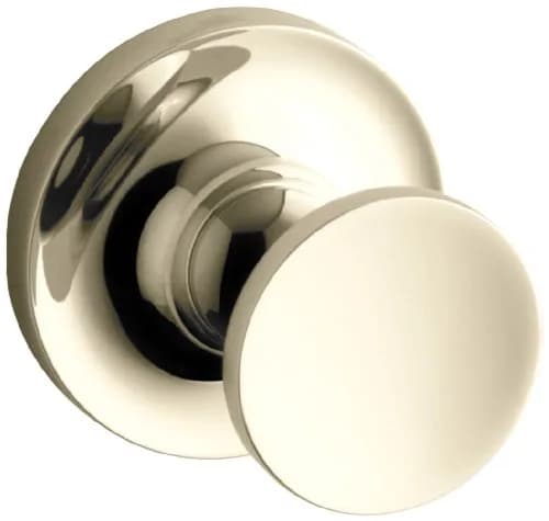 Kohler Purist Robe Hook, Vibrant French Gold, 5.25 cm (2.07 in) W x 3.5 cm (1.38 in) H x 4.45 cm (1.75 in) D | Solid Brass Construction thumbnail 1