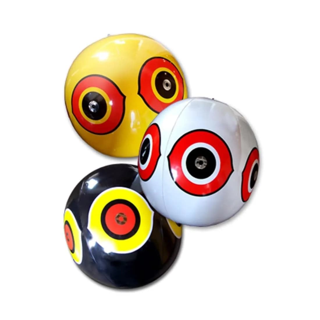 Bird-X Scare-Eye Balloon Predator Decoy 3 Colors (3 Count) | Scares Birds Pigeons — Yellow, Black and White