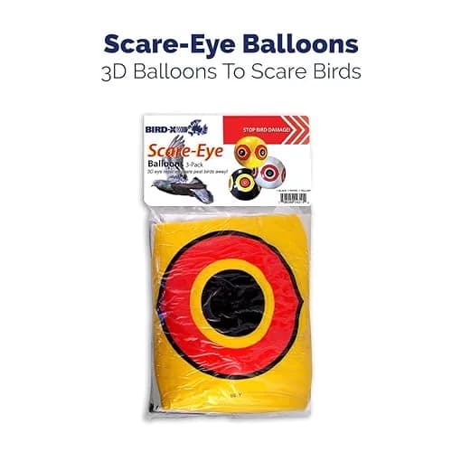 Bird-X Scare-Eye Balloon Predator Decoy 3 Colors (3 Count) | Scares Birds Pigeons thumbnail 2