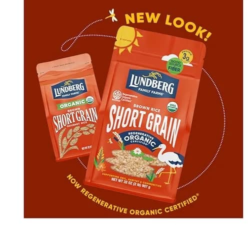 Lundberg Organic Brown Short Grain Rice 32 oz | Nutty Aroma & Clingy Texture thumbnail 5