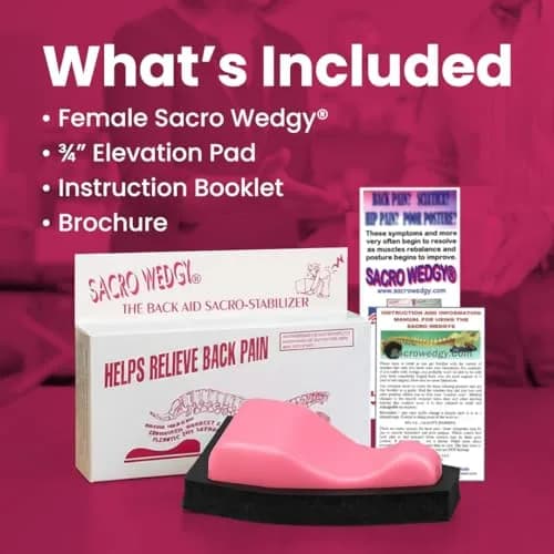 Sacro Wedgy Female Sacrum Support Wedge 16.5cm (6.5in) | USA Imported for India thumbnail 5