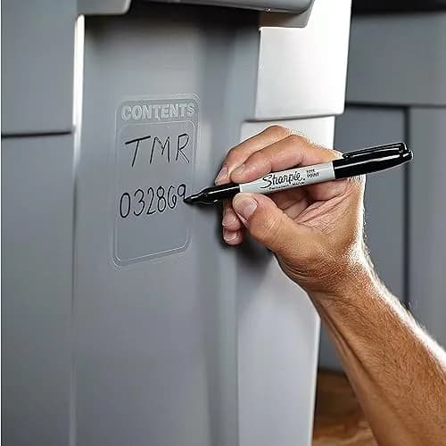 Sharpie Permanent Markers, Fine Point, Black, 12 Count | Fade & Water Resistant thumbnail 8
