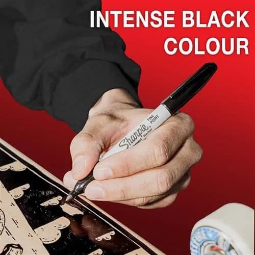 Sharpie Permanent Markers, Fine Point, Black, 12 Count | Fade & Water Resistant thumbnail 3