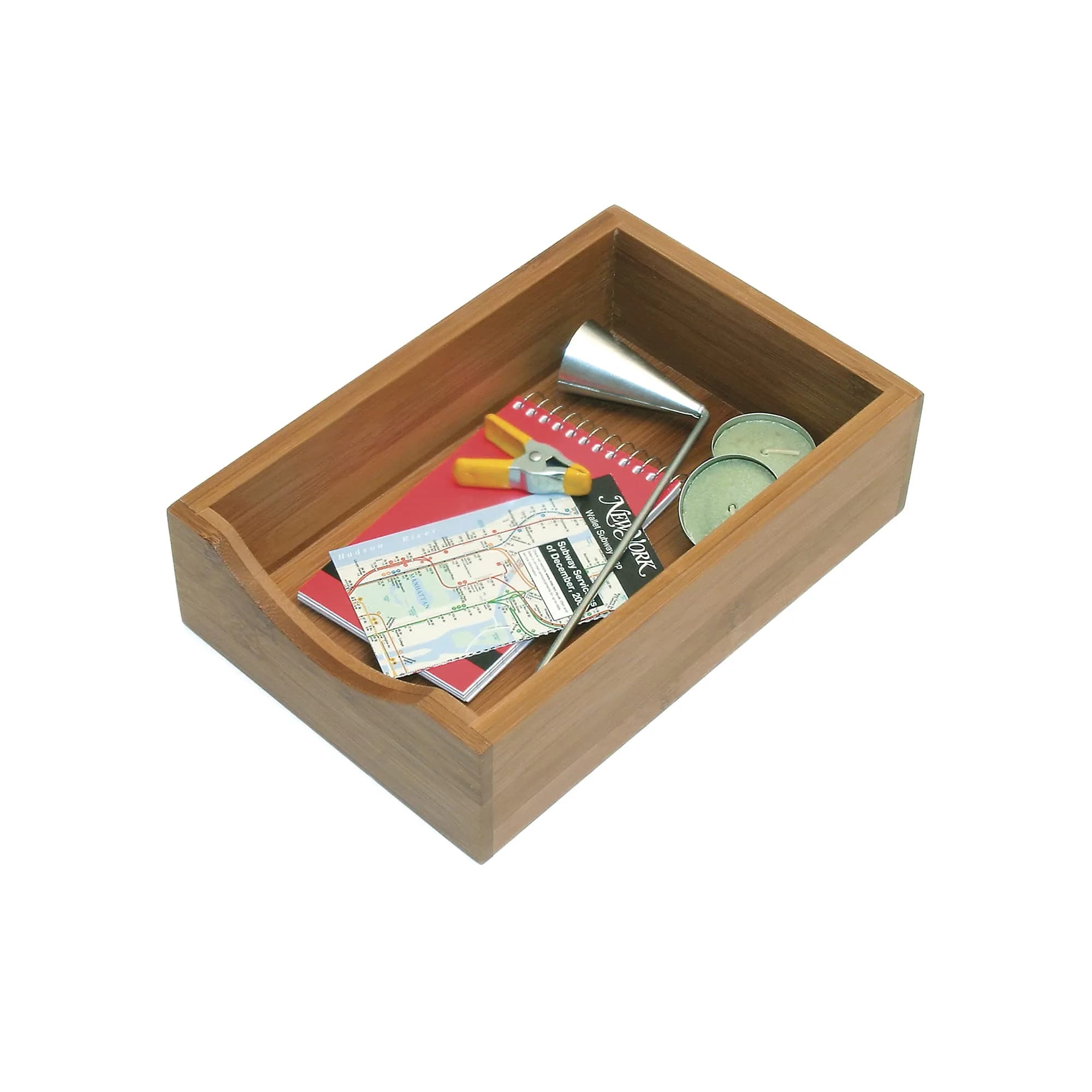 Lipper International Bamboo Wood Stacking Drawer Organizer Box 6" x 9" x 2" | Natural Renewable Resource - view 4