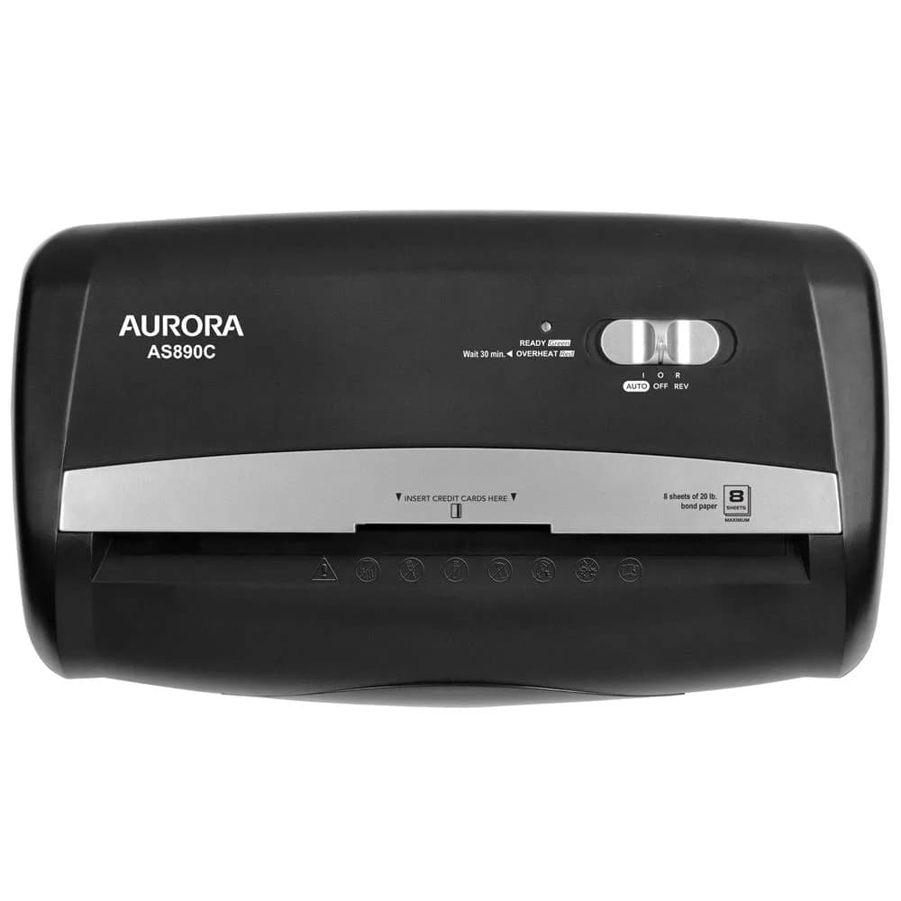 Aurora AS890C 8-Sheet Cross-Cut Paper Shredder with Basket | USA Import for India - view 4