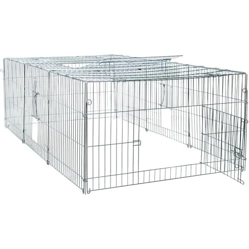 TRIXIE Rabbit Cage - 55 cu. ft., Outdoor Pen Extends Rabbit Hutch and Chicken Coops, Ideal for Small Animals thumbnail 5