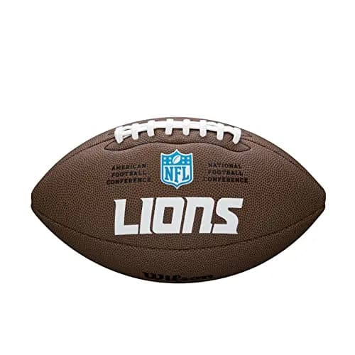 Wilson NFL Backyard Legend Football, Official Size, Composite Leather | Detroit Lions Team Logo thumbnail 2