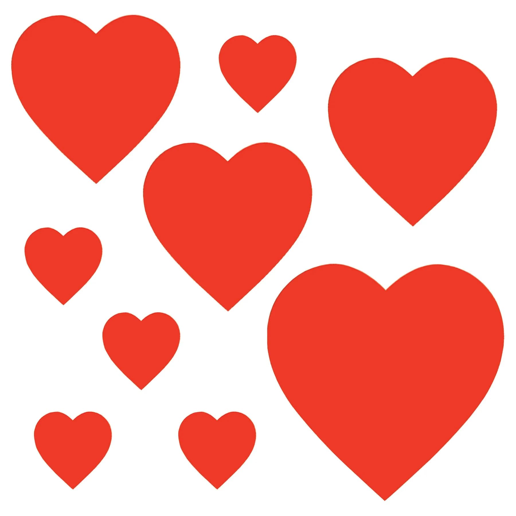 Beistle Printed Heart Cutouts 9-Pack | Valentine's Day & Wedding Decor