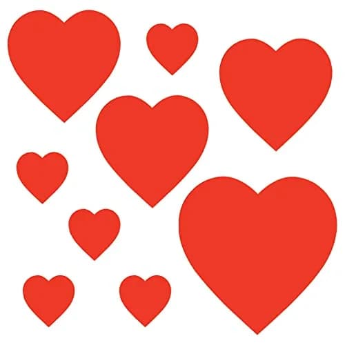 Beistle Printed Heart Cutouts 9-Pack | Valentine's Day & Wedding Decor thumbnail 1