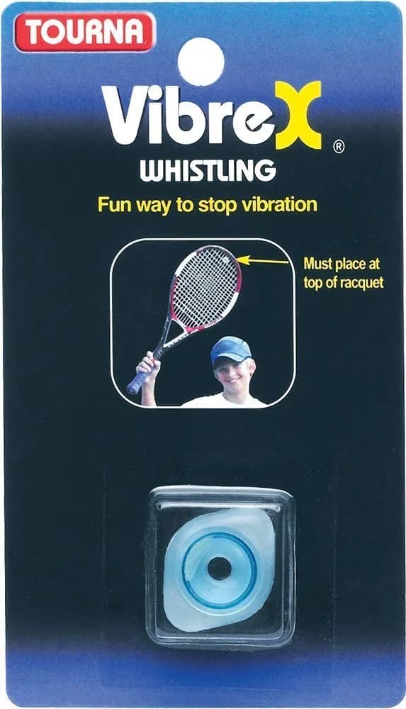 Tourna Vibrex Whistling Tennis Vibration Dampener Yellow | Enhances Swing Speed Feedback — Whistling
