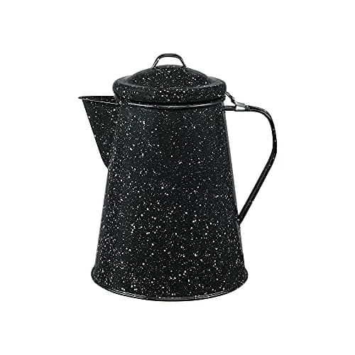 Granite Ware Coffee Boiler 3 Qt Speckled Black | Fast Boiling & Easy Cleaning thumbnail 1