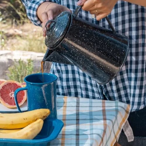 Granite Ware Coffee Boiler 3 Qt Speckled Black | Fast Boiling & Easy Cleaning thumbnail 3