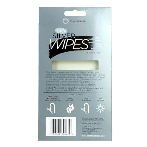 Connoisseurs Silver Cleaner Wipes 10 Pack | Sterling Silver Tarnish Remover & Polisher thumbnail 7