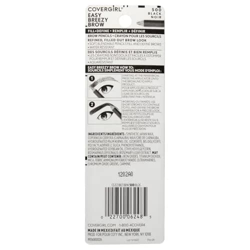 COVERGIRL Easy Breezy Brow Fill + Define Brow Pencil, 2 Pack | Long-Lasting, Deeply Pigmented, Blendable, Cruelty-Free (70-120 chars) thumbnail 2
