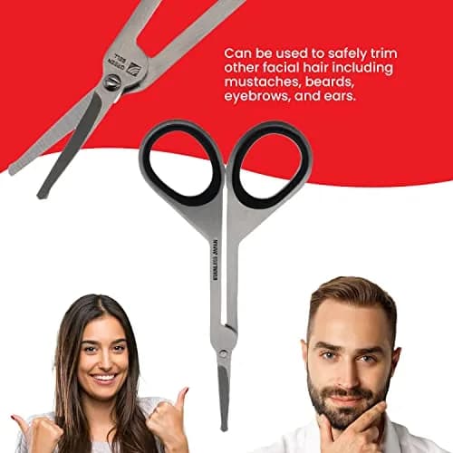 Seki EDGE Stainless Steel Nostril Scissors SS-908 | Rounded Tips for Safe Nose & Facial Hair Trimming thumbnail 7