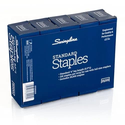Swingline Standard Staples 5 Pack (25,000 Staples Total) | Reliable Performance for Desktop Staplers thumbnail 2