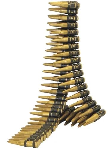 Smiffys Bullet Belt Gold 150 cm (59 in) | Costume Accessory for Men & Women thumbnail 1
