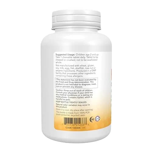NOW Kid Cal Chewables 100 Count | Tasty Calcium & Vitamin D Support for Kids thumbnail 3