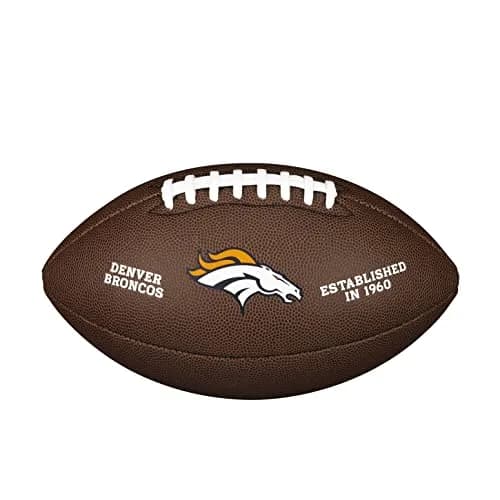 Wilson NFL Denver Broncos Official Size Composite Leather Football | 1 lb (0.45 kg) — Backyard Legend Composite