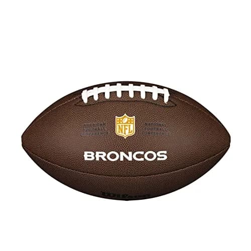 Wilson NFL Denver Broncos Official Size Composite Leather Football | 1 lb (0.45 kg) thumbnail 2