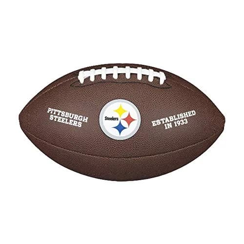 WILSON NFL Pittsburgh Steelers Official Team Logo Composite Football | 1 lb (0.45 kg) — Brown
