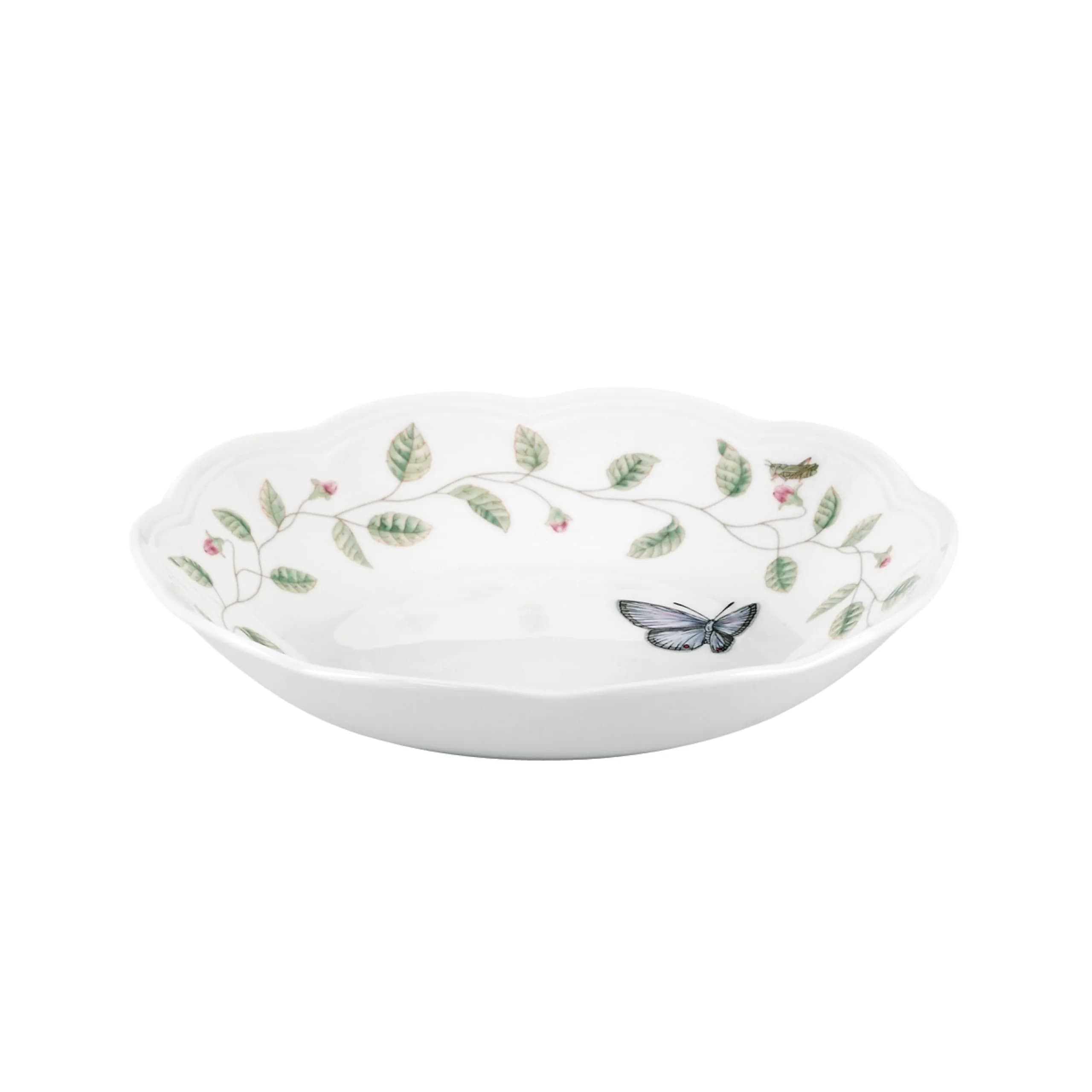 Lenox Butterfly Meadow Porcelain Pasta Bowl Set for 4, 20oz (591ml) | Dishwasher & Microwave Safe - view 2