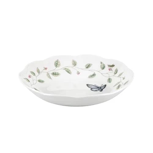 Lenox Butterfly Meadow Porcelain Pasta Bowl Set for 4, 20oz (591ml) | Dishwasher & Microwave Safe thumbnail 2