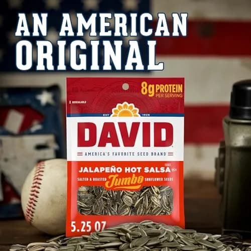 David Sunflower Seeds Jalapeño Hot Salsa Roasted & Salted 5.25 oz | Keto Friendly, 12 Pack thumbnail 5