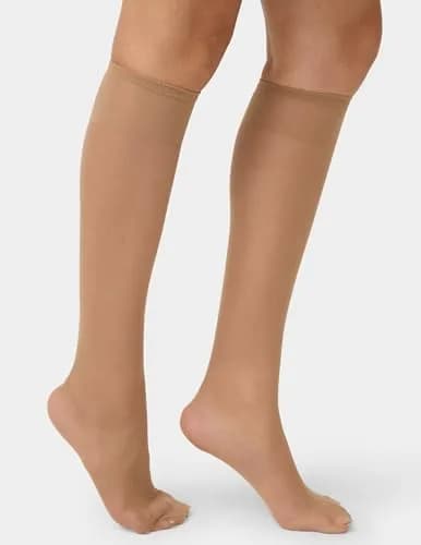 no nonsense Sheer Stockings for Women, Knee Highs | Sheer Nylon, Comfortable Fit, 10 Pair Pack thumbnail 3