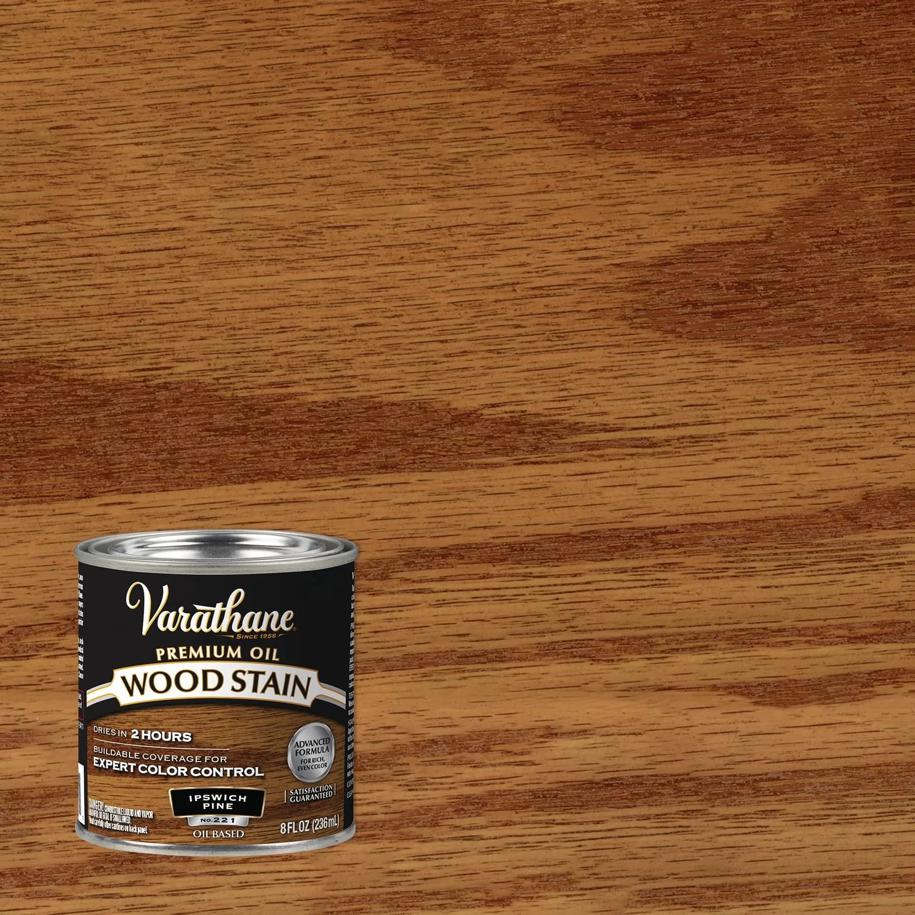 Varathane Ipswich Pine Oil-Based Wood Stain 1/2 Pint for Interior Wood - view 2