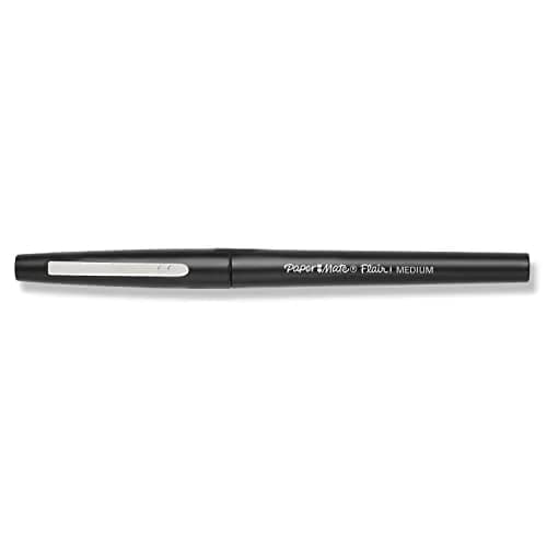 Paper Mate Flair Felt Tip Pens, Medium Point (0.7mm), Black, 2 Count | Smooth Ink Flow for Students & Professionals thumbnail 2