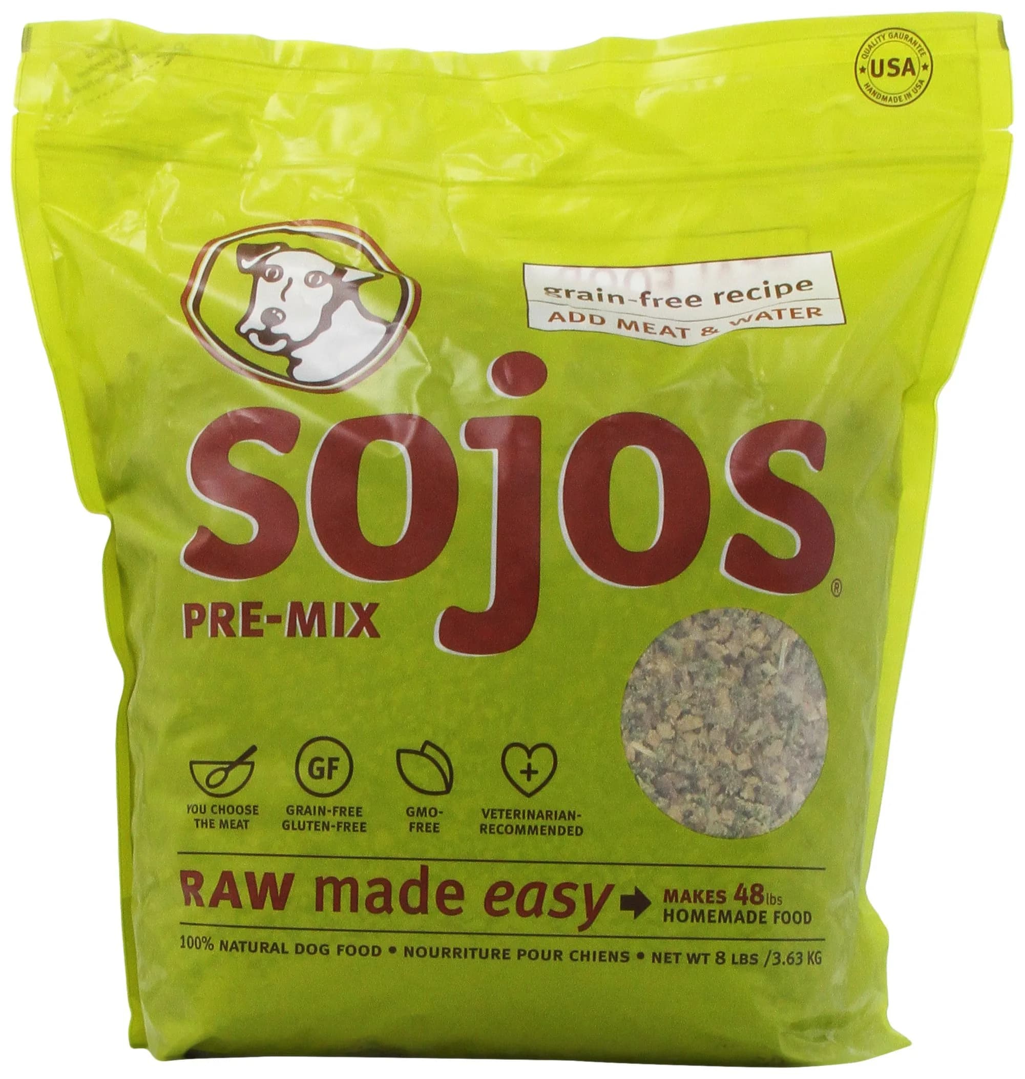 SOJOS Natural Grain Free Freeze Dried Raw Dog Food Mix 3.63 kg (8 lb) | Made in USA - main product image