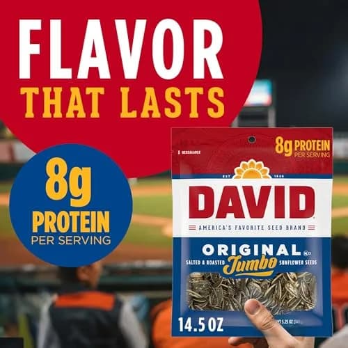 David Sunflower Seeds, Original Flavor, 14.5 oz. | Crunchy, Salty Snack for On-the-Go thumbnail 2