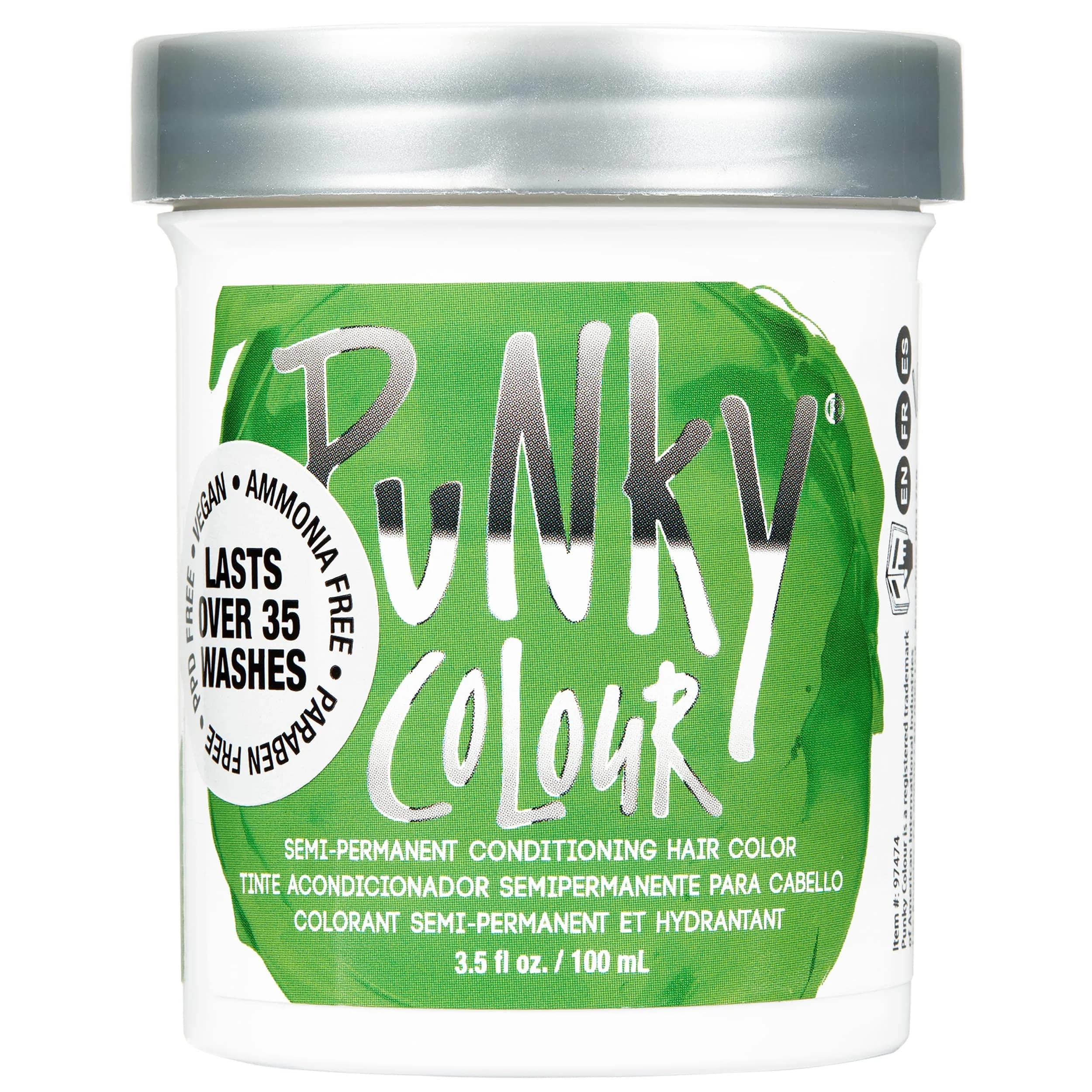 Punky Atlantic Blue Semi Permanent Hair Color 103ml (3.5 fl oz) | Vegan & Cruelty-Free Conditioning Hair Dye — Spring Green