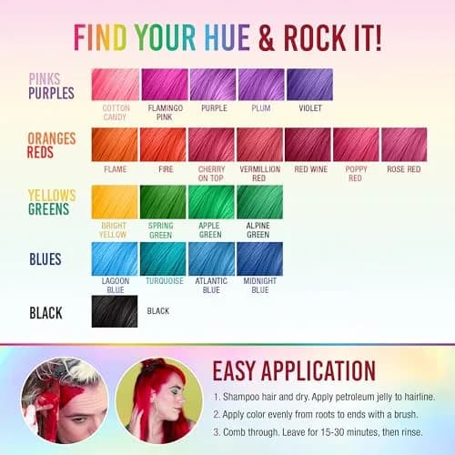 Punky Vermillion Red Semi-Permanent Hair Color 103ml (3.5 Fl Oz) | Vegan & Cruelty-Free Conditioning Hair Dye thumbnail 6
