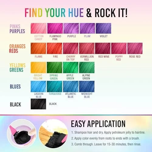 Punky Ebony Semi Permanent Hair Color 103.5ml (3.5 fl oz) | Vegan & Cruelty-Free Conditioning Hair Dye thumbnail 6