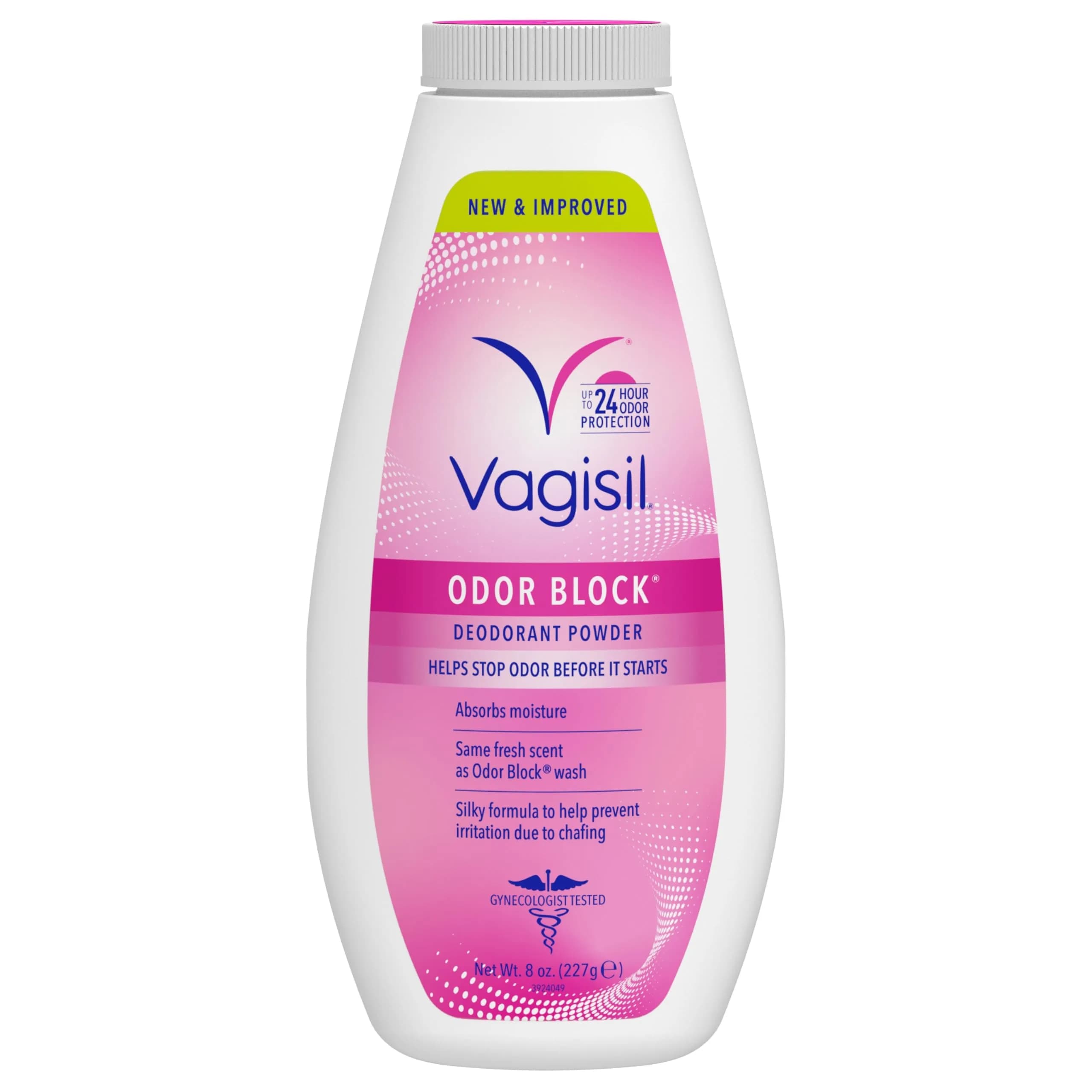 Vagisil Odor Block Deodorant Powder for Women, 8 Oz | Talc-Free, Prevents Chafing, Fresh & Gentle