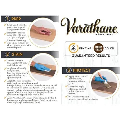 Varathane Dry Black Cherry Oil-Based Wood Stain 946ml (32 Fl Oz) | Deep Rich Color for Interior Wood thumbnail 6