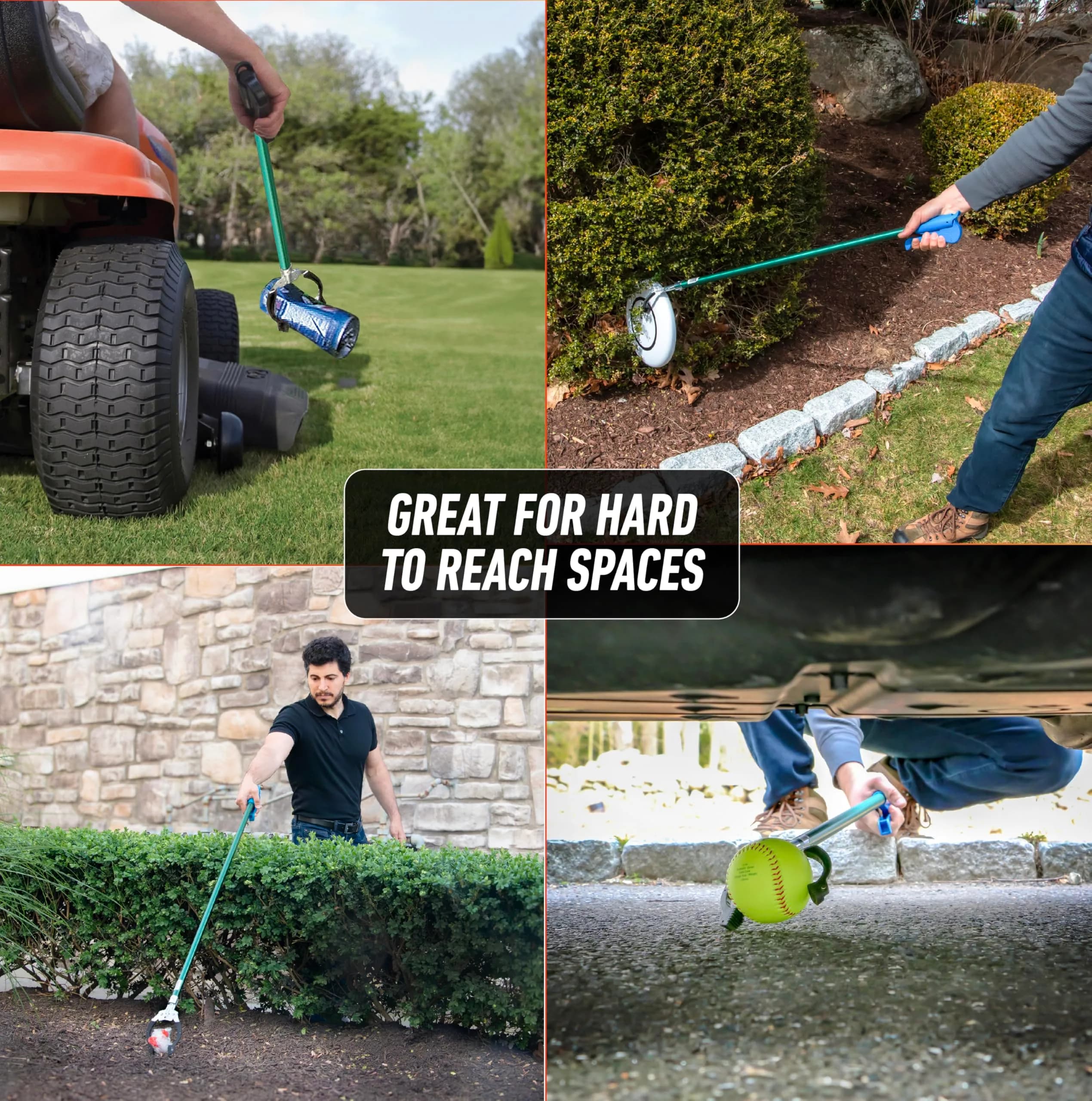 UNGER 48" Nifty Nabber Reacher with Built-in Magnet & Ergonomic Grip | Lightweight Aluminum Pole for High & Low Reach - view 9
