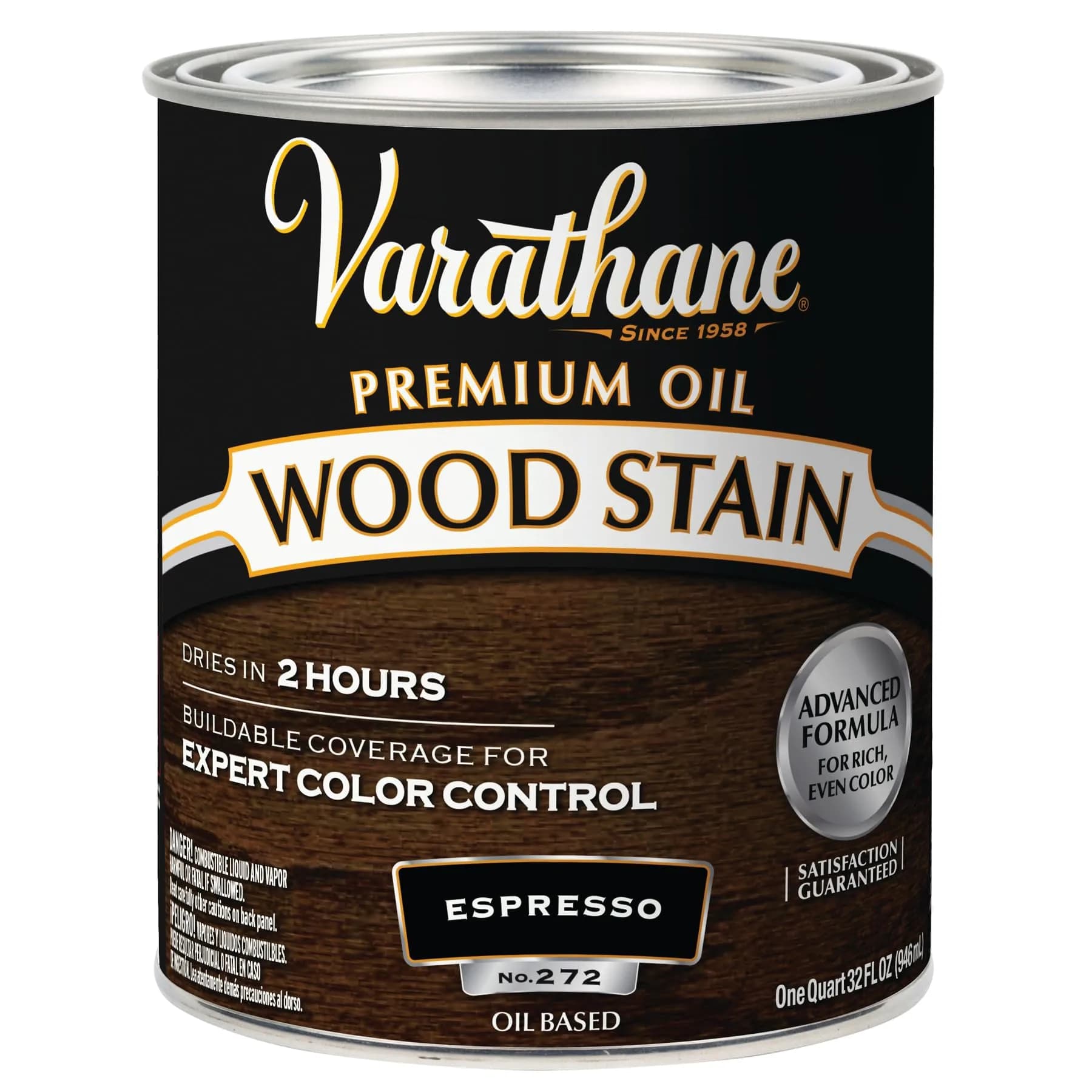 Varathane Premium Espresso Oil-Based Wood Stain Quart (32 Fl Oz) for Interior Wood - main product image