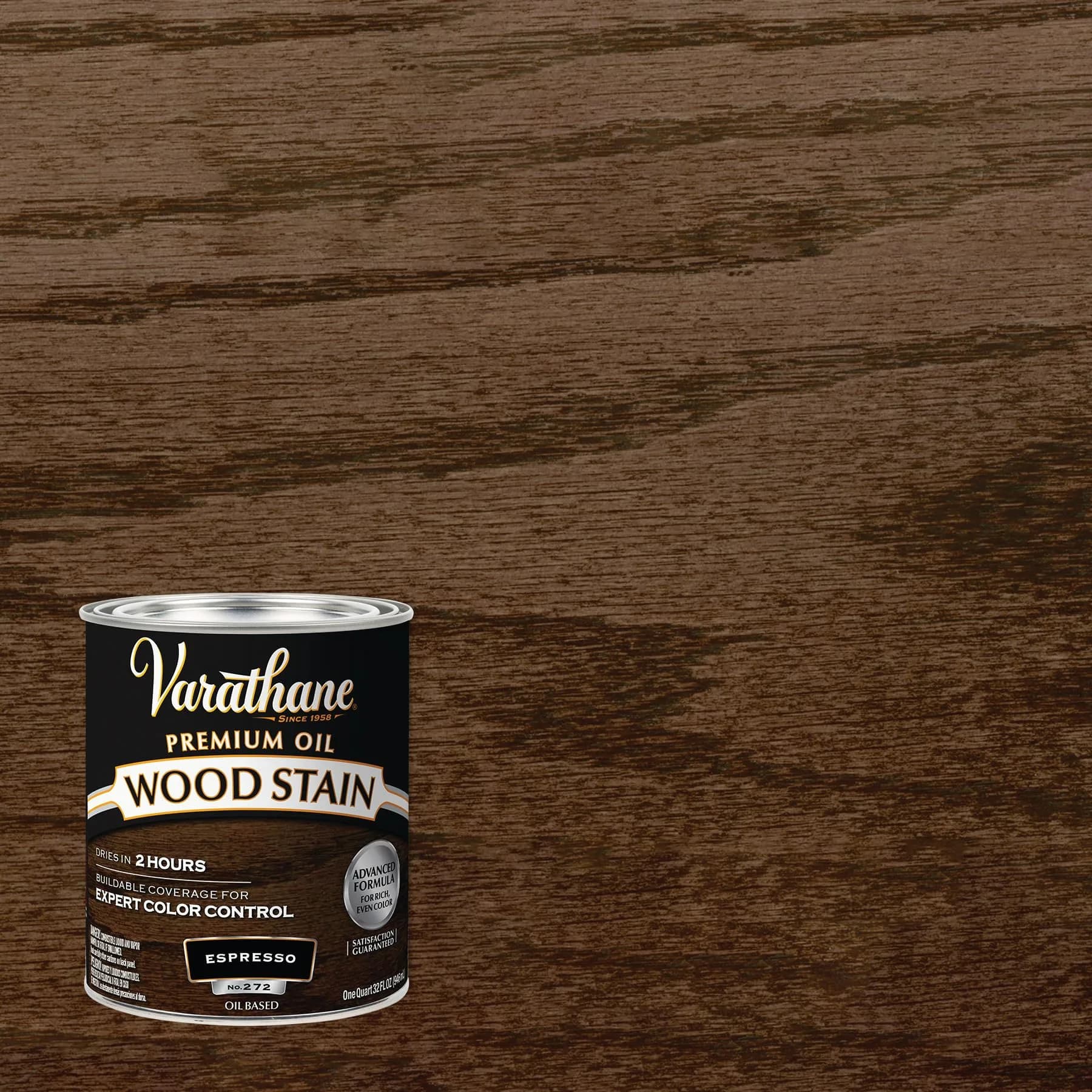 Varathane Premium Espresso Oil-Based Wood Stain Quart (32 Fl Oz) for Interior Wood - view 2