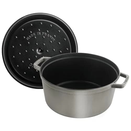 STAUB Cast Iron Round Dutch Oven 4-qt | Made in France, Moist & Flavorful Cooking thumbnail 6