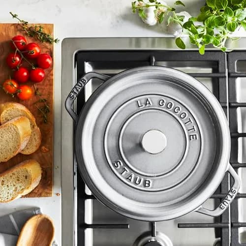 STAUB Cast Iron Round Dutch Oven 4-qt | Made in France, Moist & Flavorful Cooking thumbnail 2