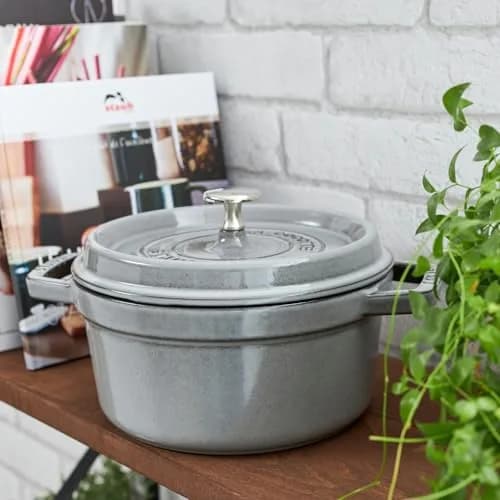 STAUB Cast Iron Round Dutch Oven 4-qt | Made in France, Moist & Flavorful Cooking thumbnail 4