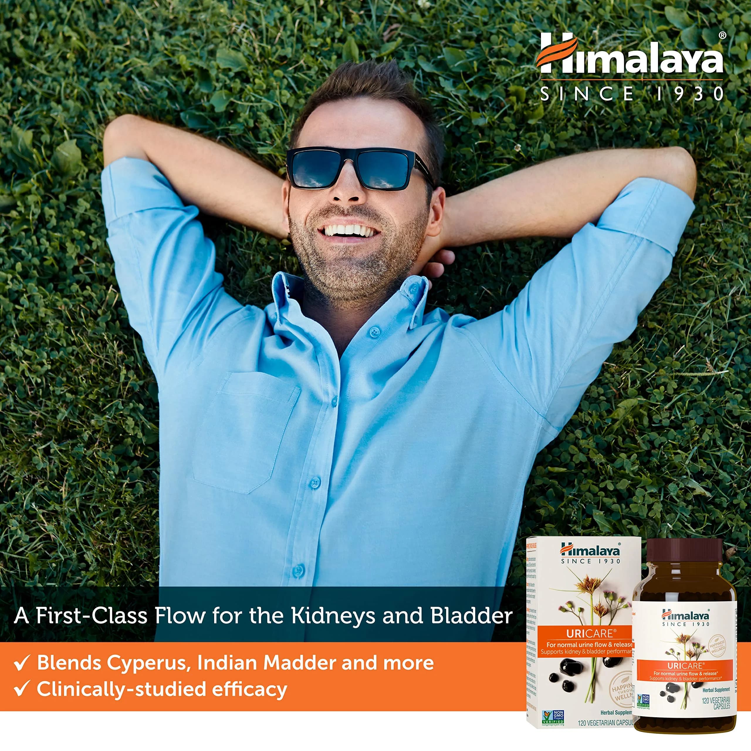 Himalaya UriCare Herbal Supplement 120 Capsules (4.23 oz) | Kidney & Bladder Support - view 3