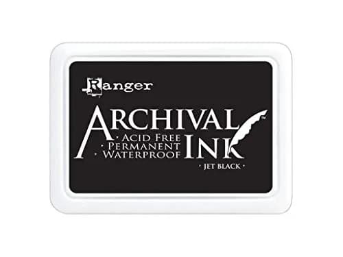 Ranger Liquid Ink Pad Jumbo Jet Black | Archival Quality for Scrapbooking & Stamping thumbnail 1